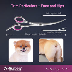 GLADOG straight scissors providing precise cuts for ears and paws