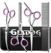 GLADOG curved scissor for precise shaping during grooming.
