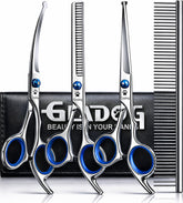 GLADOG professional 5-in-1 scissors set for precise trims on all coat types