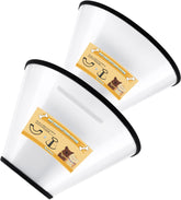 GLADOG soft dog cone 2pcs set protects wounds and prevents licking during recovery.