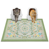 Glittme Cat Litter Mat with non-slip bottom under litter box helps prevent spills