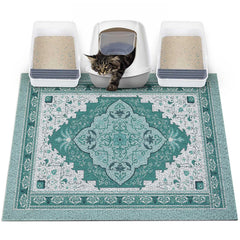 Glittme cat litter mat with non-slip bottom for steady placement and cleaner floors.