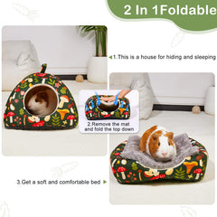 Glittme guinea pig hideout soft plush interior for warm comfort