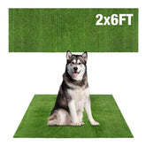 GLOBREEN Grass Pad for large dogs in an indoor outdoor setup.