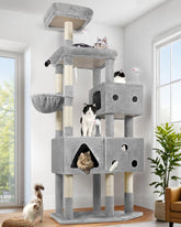 Globlazer 81-inch cat tower offers elevated space for large cats to perch.