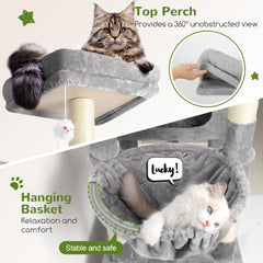 Globlazer hanging basket offers a high, cozy rest for curious climbers.