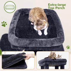 Globlazer cat tower scratching posts help protect furniture with natural sisal.