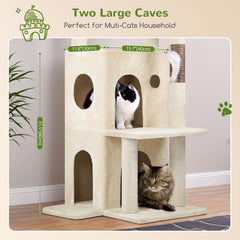 Globlazer cat tree 50-inch dangling toys engage playful instincts