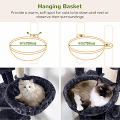 Globlazer cat tree cat condos offer cozy hideaways for napping and retreat.