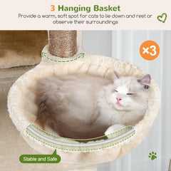 Globlazer cat tree five sisal posts support healthy claws.