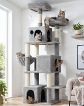 Globlazer Cat Tree Tall 71in base stability supports safe climbing and play
