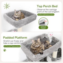 Globlazer padded viewing decks offer comfy perches for watching the room.