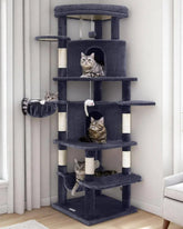 Globlazer corner cat tree tall 66 inch silhouette for multiple indoor cats.