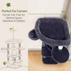 Globlazer corner cat tree natural sisal posts protect furniture