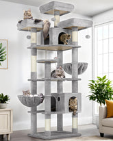 Globlazer F82 royal observation perches offer elevated views for curious indoor cats.