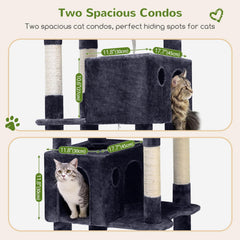 Globlazer cat tree trapezoid design enhances stability during play