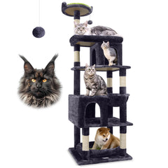 Globlazer heavy-duty cat tree base area provides stable support for big cats.
