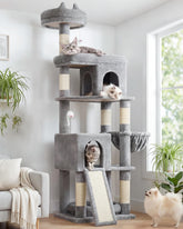 Globlazer heavy-duty cat tree base provides solid stability for large cats.