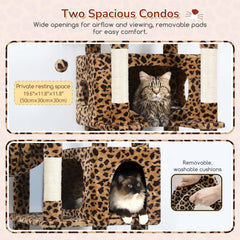 Globlazer S74 padded cat condos offer roomy resting spaces for large cats.