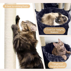 Globlazer S82 eight sisal posts provide scratching surfaces to protect furniture.