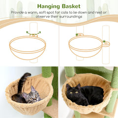 Globlazer sturdy cat tree cat cave offers private comfort for naps.