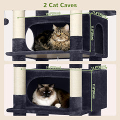 Globlazer XXL cat tree offers two spacious private condos for cats