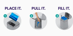 Glomire replacement liners for cat pan trash bins offer odor-conscious design.