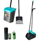 Glowspire 46-inch pooper scooper with swivel bin for effortless yard cleanup.