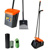 Glowspire 46-inch pooper scooper with swivel bin for easy bending-free cleanup on lawns