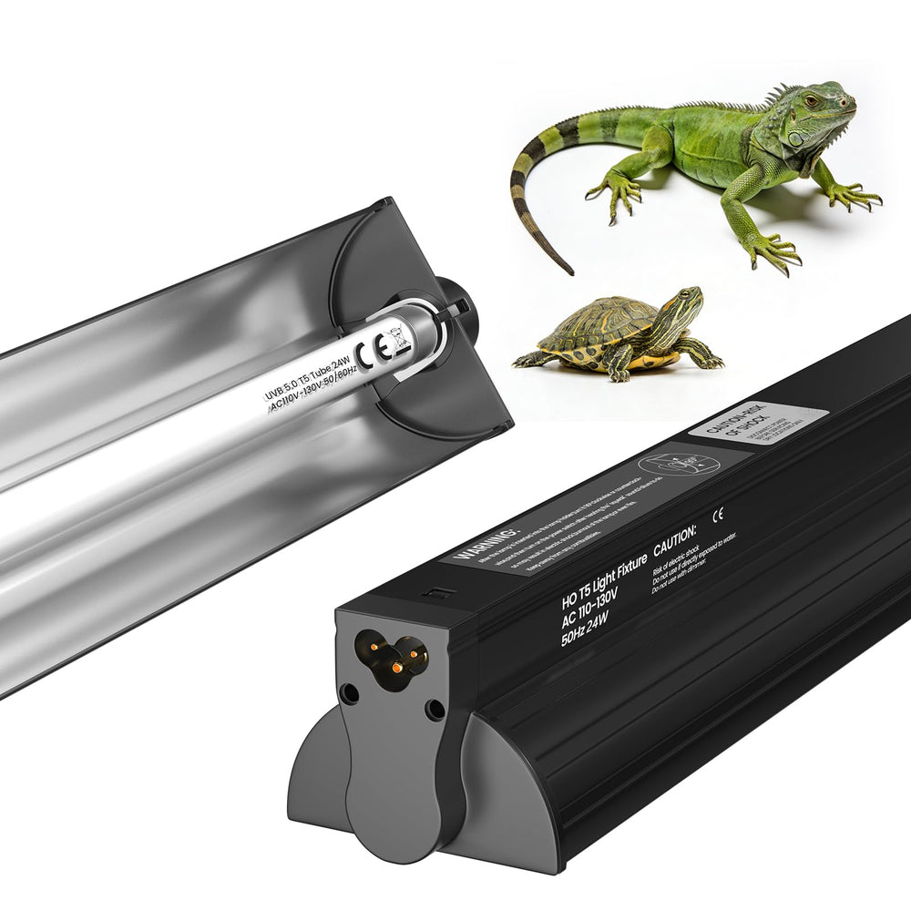 GlowUp 22inch T5 UVB kit, front view, ideal for 24-inch terrariums.