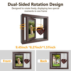 Gluimayo eco-friendly dark brown wood frame adds warm rustic charm