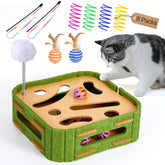 GLYVIAN Cat Puzzle Box Toy under-furniture layout supports focused, independent play and space efficiency.