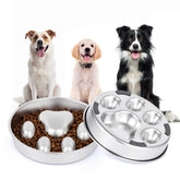 GLYVIAN slow feeder bowl with central obstacle slows fast eaters during meals