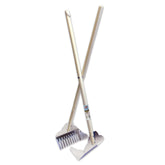 Gnawsome Spotty Scoop Tray demonstrates long-handle cleanup for easy yard waste.