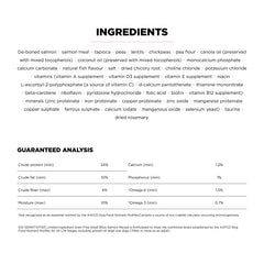 Go! Solutions Sensitivities salmon kibble ingredient list.