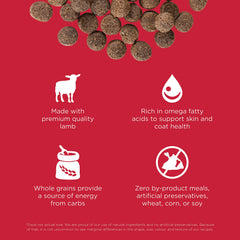 Go! Solutions Skin Coat Lamb ingredients with lamb meat and grains emphasis for complete nutrition