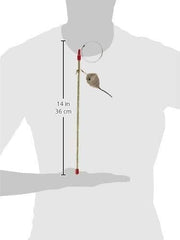 GoCat Cat Catcher Teaser Wand closeup highlights durable wand for long play sessions.