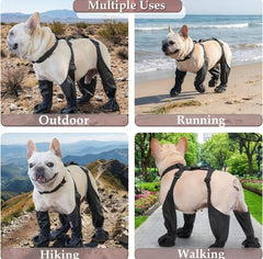 Gockeoz dog boots suspenders breathable fabric close-up for comfort.