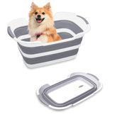 Goderewild collapsible pet bath tub with 27L capacity for quick, mess-free baths.