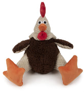 GoDog Checkers Fat Rooster toy with soft textured plush for lasting play sessions.
