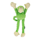 GoDog Crazy Tugs Monkeys squeaky toy close-up shows durable fabric for active play