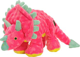 goDog Dinos Frills pink large squeaky toy for interactive play and cuddling.