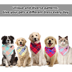Gofshy XL yellow plaid bandana brightens seasonal photos