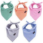 Gofshy green pinstripe dog bandana, breathable cooling for summer wear