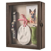 Gognlvn pet memorial shadow box front view for cherished memory display.