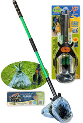 GoGo Stik XP 37-inch ergonomic scooper in use for back-friendly waste cleanup.