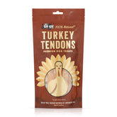 GOGO turkey tendon strips packaging showing a durable dog chew