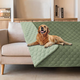 Gogobunny bed cover folded for compact storage and furniture protection