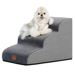 GoGoBunny ramp dog stairs on couch for easy access.