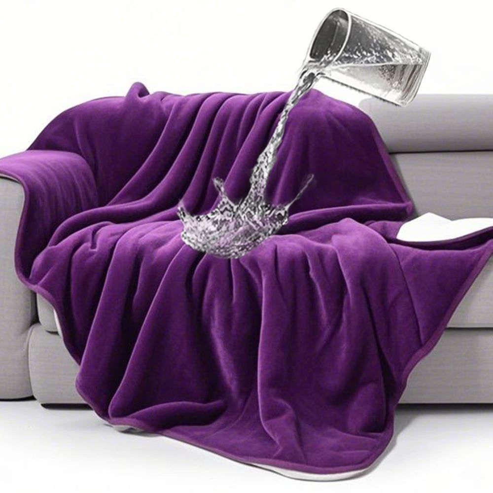Gogobunny waterproof bed blanket showcasing a spill-proof barrier protecting a bed